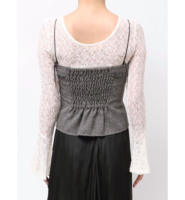 LAGUNAMOON「ツイードフリンジキャミソール」|キャミソール|