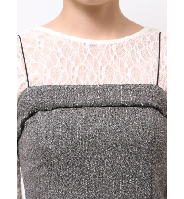 LAGUNAMOON「ツイードフリンジキャミソール」|キャミソール|