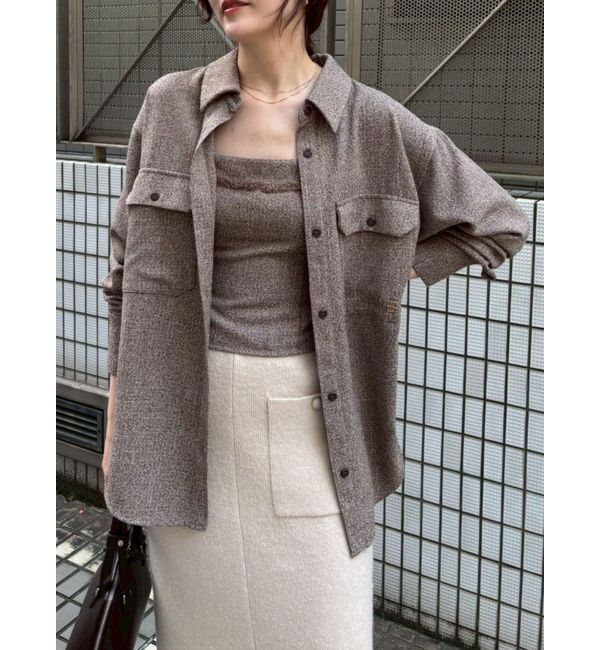 LAGUNAMOON「ツイードフリンジキャミソール」|キャミソール|