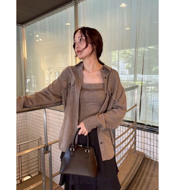 LAGUNAMOON「ツイードフリンジキャミソール」|キャミソール|