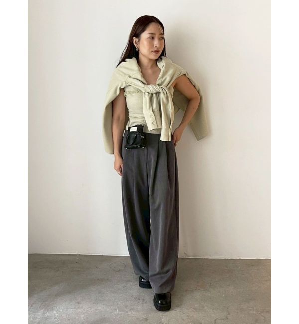 LAGUNAMOON「ツイードフリンジキャミソール」|キャミソール|