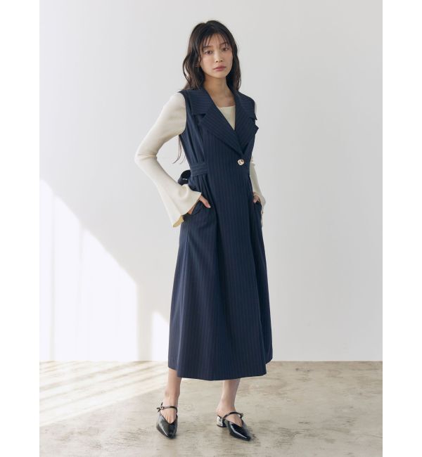 LAGUNAMOON「メタルボタンテーラードジャンパースカート」|ワンピース|