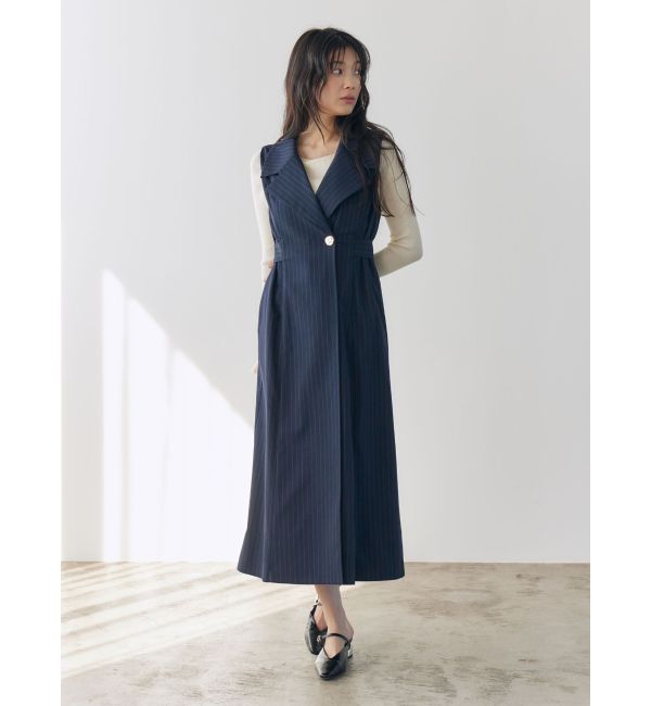 LAGUNAMOON「メタルボタンテーラードジャンパースカート」|ワンピース|