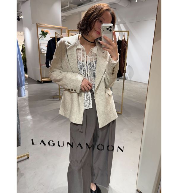 LAGUNAMOON「ツイードダブルテーラードジャケット」|テーラードジャケット|