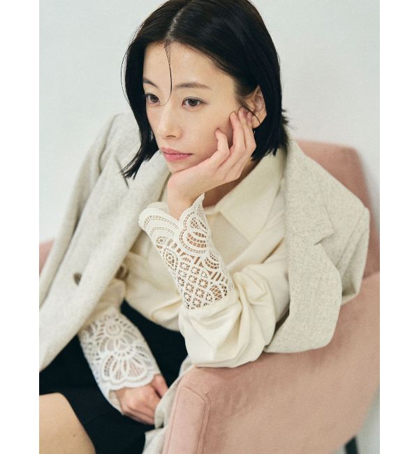 LAGUNAMOON「ツイードダブルテーラードジャケット」|テーラードジャケット|