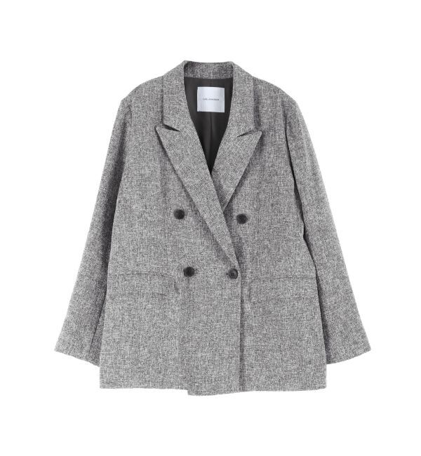 LAGUNAMOON「ツイードダブルテーラードジャケット」|テーラードジャケット|