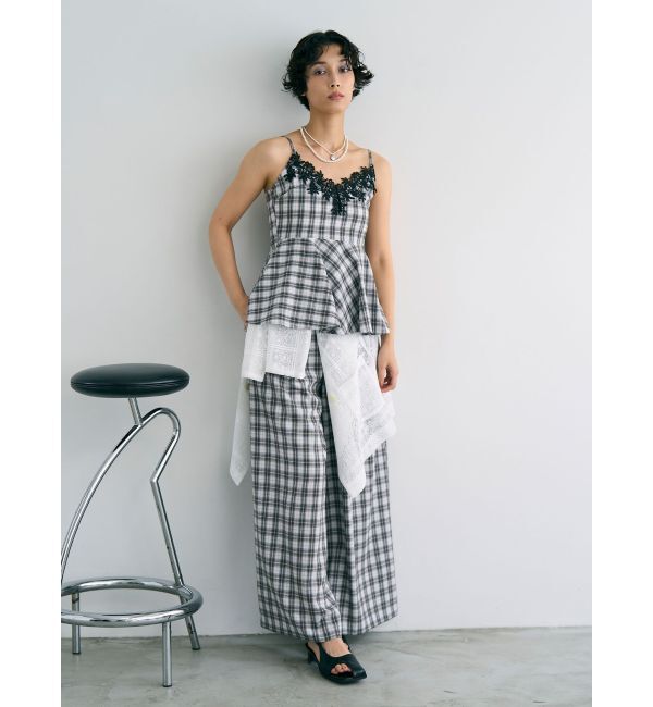 LAGUNAMOON「レースネックペプラムキャミソール」|キャミソール|