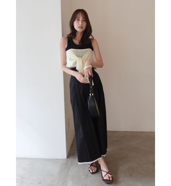 LAGUNAMOON「レイヤードデザインノースリニット」|ニット・セーター|