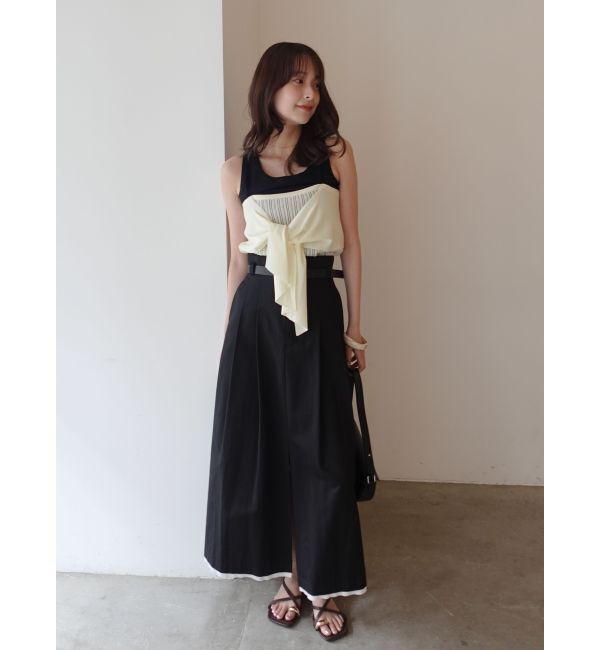 LAGUNAMOON「レイヤードデザインノースリニット」|ニット・セーター|