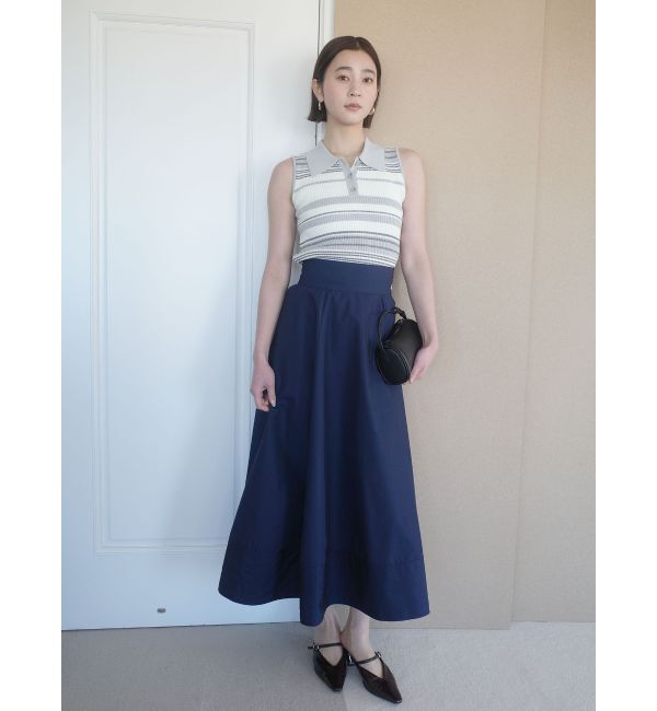 LAGUNAMOON「シャツカラーノースリニットプルオーバー」|ニット・セーター|