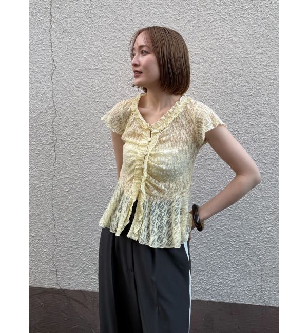 LAGUNAMOON「レースフリルペプラムトップス」|Tシャツ・カットソー|
