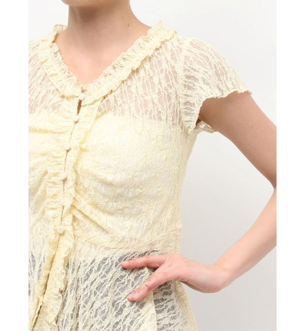 LAGUNAMOON「レースフリルペプラムトップス」|Tシャツ・カットソー|