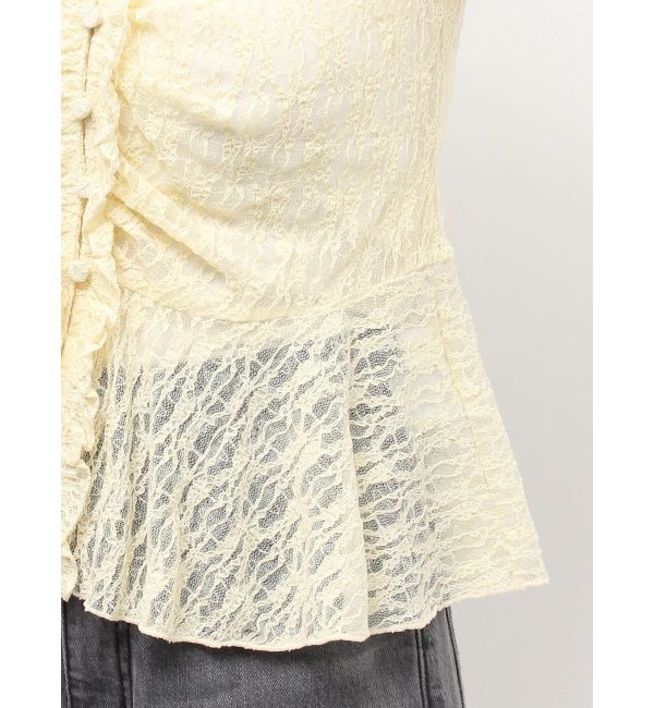 LAGUNAMOON「レースフリルペプラムトップス」|Tシャツ・カットソー|