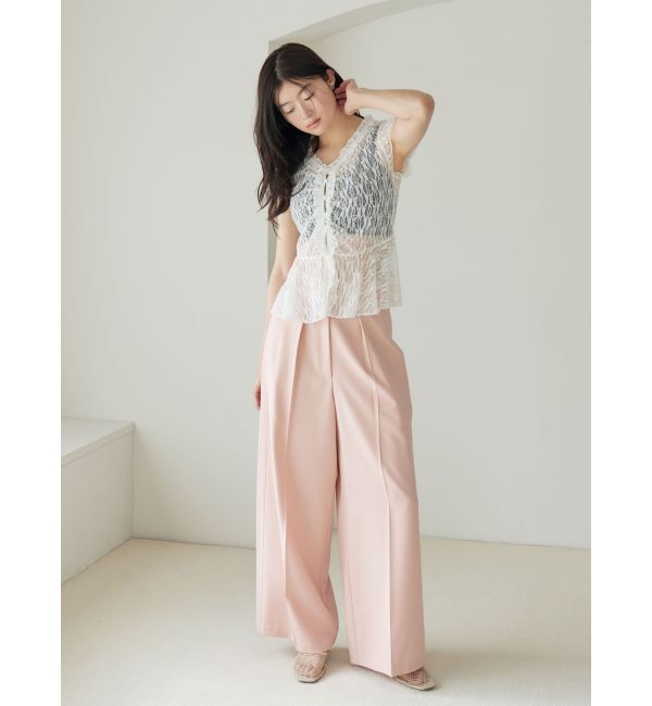 LAGUNAMOON「レースフリルペプラムトップス」|Tシャツ・カットソー|