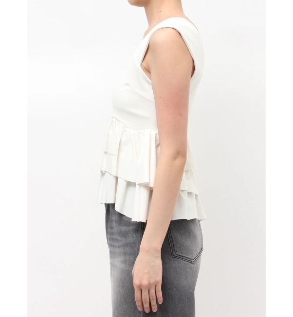 LAGUNAMOON「カーブペプラムカットノースリトップス」|Tシャツ・カットソー|