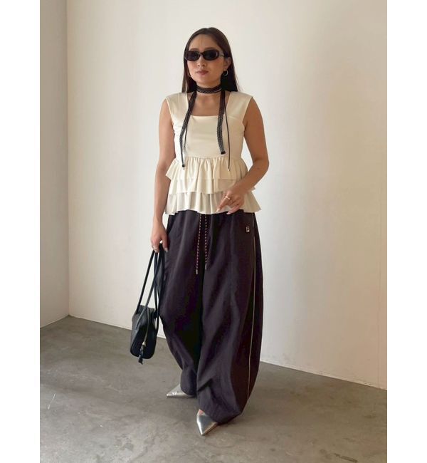 LAGUNAMOON「カーブペプラムカットノースリトップス」|Tシャツ・カットソー|