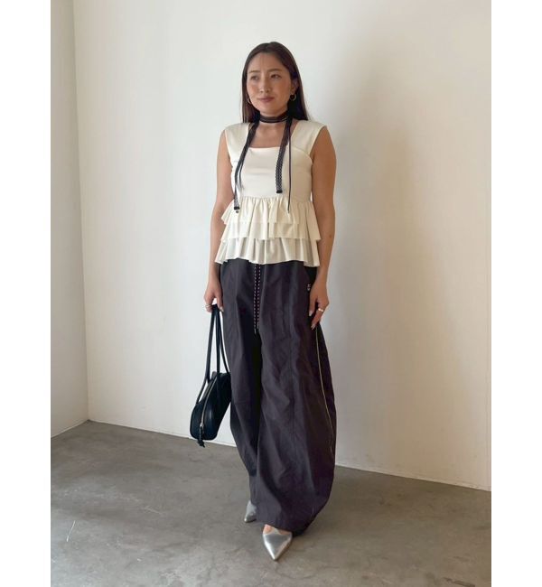 LAGUNAMOON「カーブペプラムカットノースリトップス」|Tシャツ・カットソー|