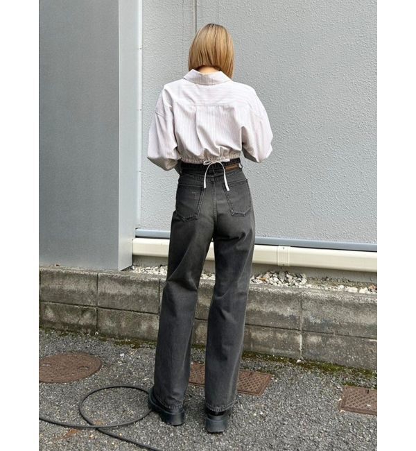 EVRIS「ウエストベルトワイドデニムパンツ」|デニム|