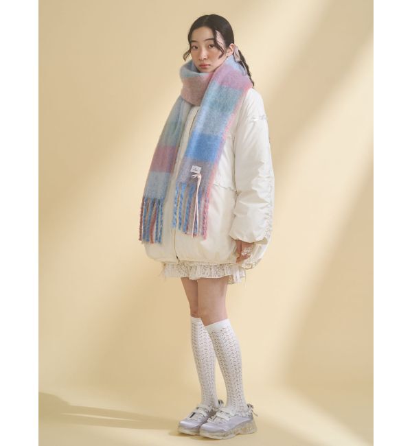 merry jenny「fluffy ribbonチェックマフラー」|マフラー|