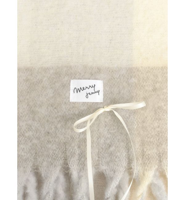 merry jenny「fluffy ribbonチェックマフラー」|マフラー|