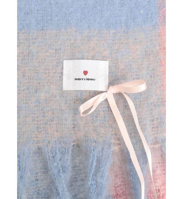 merry jenny「fluffy ribbonチェックマフラー」|マフラー|