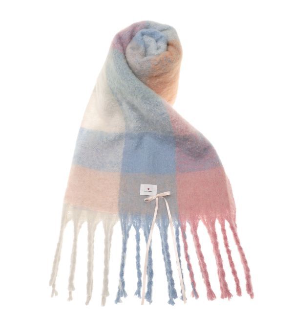 merry jenny「fluffy ribbonチェックマフラー」|マフラー|