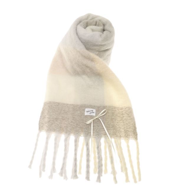 merry jenny「fluffy ribbonチェックマフラー」|マフラー|