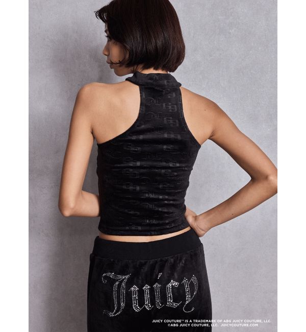 GYDA「GYDA&times;Juicy Couture GG JC Emboss Big Bling Velour Bustier」|チューブトップ|