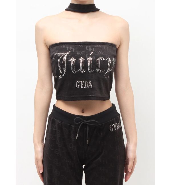 GYDA「GYDA&times;Juicy Couture GG JC Emboss Big Bling Velour Bustier」|チューブトップ|
