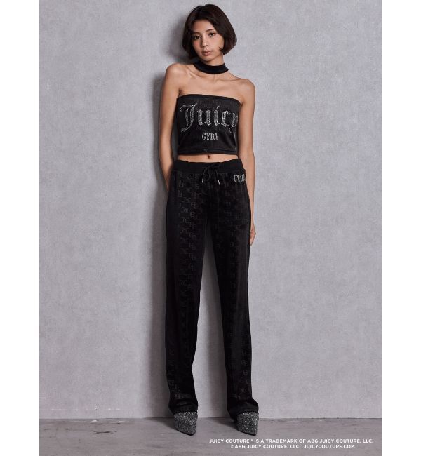 GYDA「GYDA&times;Juicy Couture GG JC Emboss Big Bling Velour Bustier」|チューブトップ|
