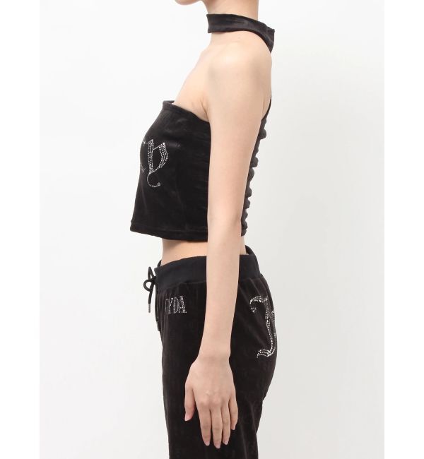 GYDA「GYDA&times;Juicy Couture GG JC Emboss Big Bling Velour Bustier」|チューブトップ|