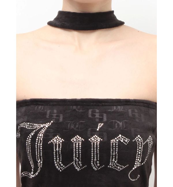 GYDA「GYDA&times;Juicy Couture GG JC Emboss Big Bling Velour Bustier」|チューブトップ|