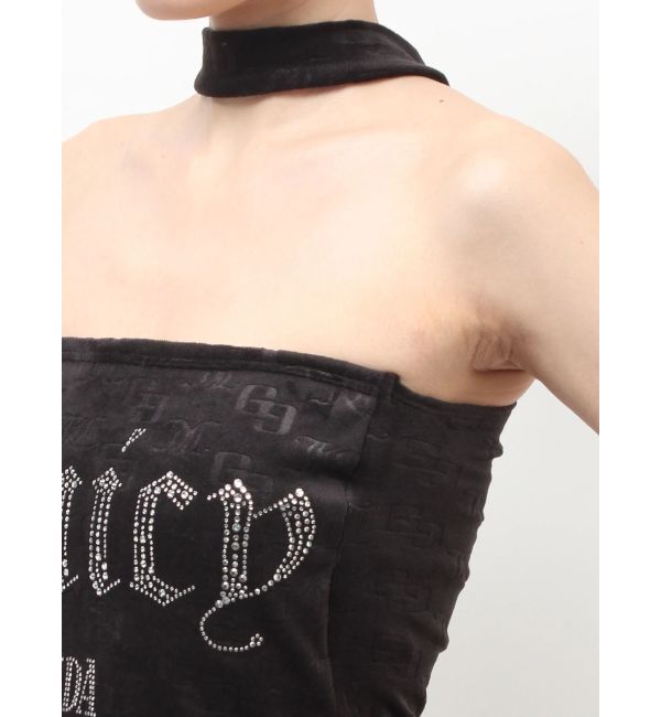 GYDA「GYDA&times;Juicy Couture GG JC Emboss Big Bling Velour Bustier」|チューブトップ|