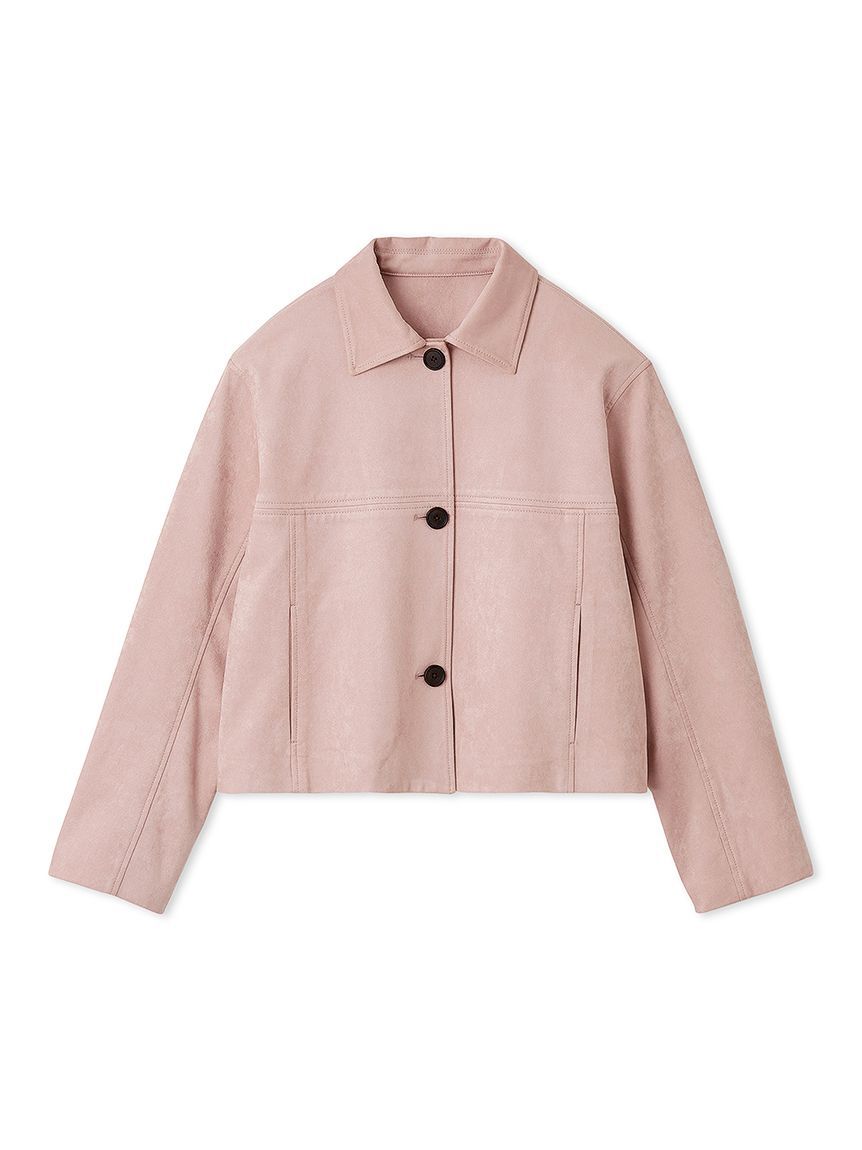 Mila Owen「ショート丈ステンカラーリサイクルスウェードブルゾン」|ブルゾン・スタジャン|