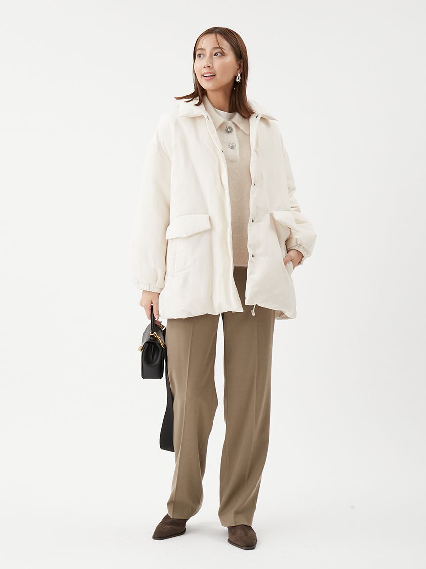 Mila Owen「ステンカラーテントシルエットダウンジャケット」|ダウン|