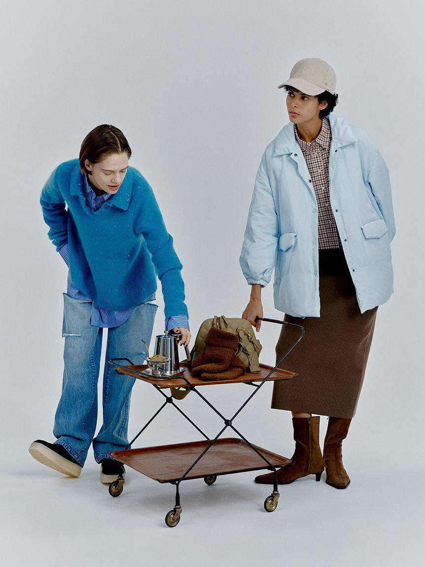 Mila Owen「ステンカラーテントシルエットダウンジャケット」|ダウン|