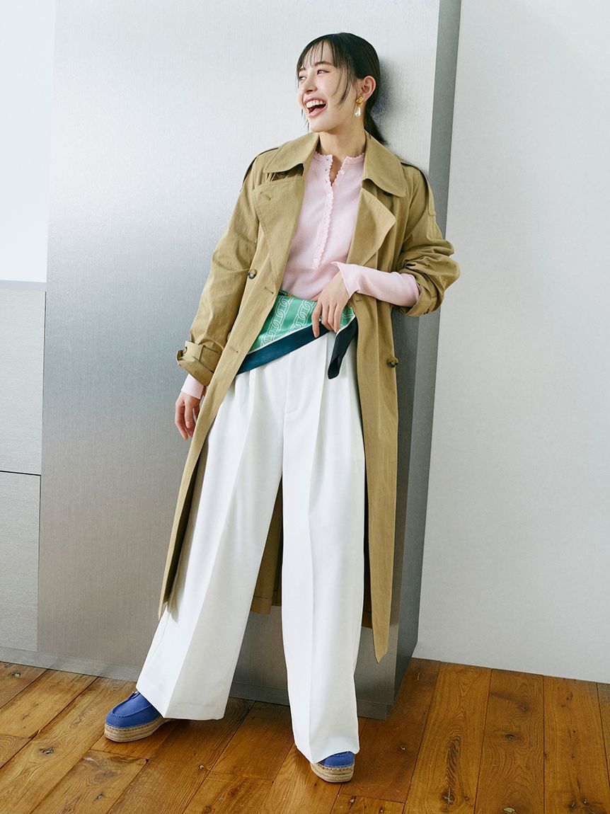 Mila Owen「撥水オーバーサイズトレンチコート」|トレンチコート|BEG