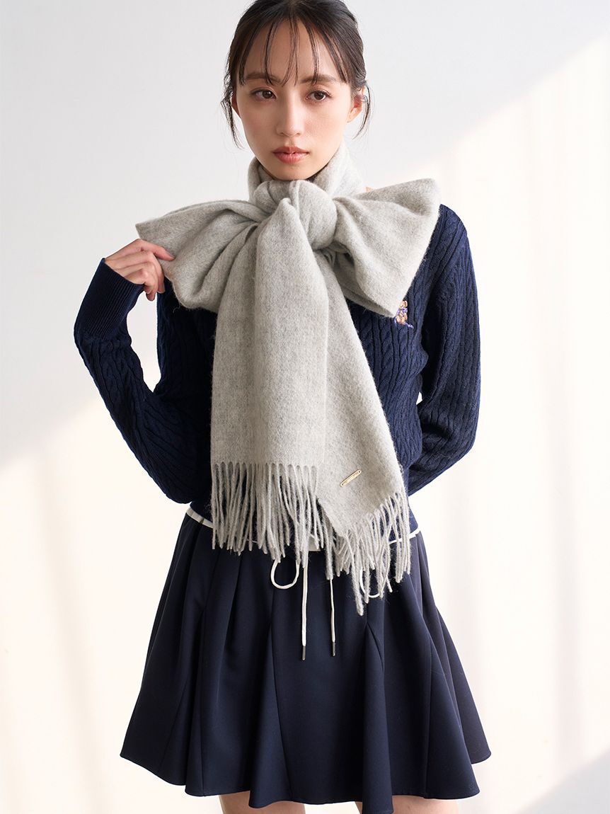 SNIDEL「カシミア混ロングリボンマフラー」|マフラー|