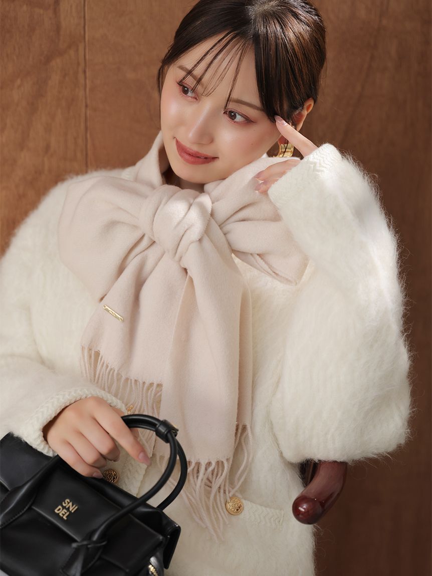 SNIDEL「カシミア混ロングリボンマフラー」|マフラー|