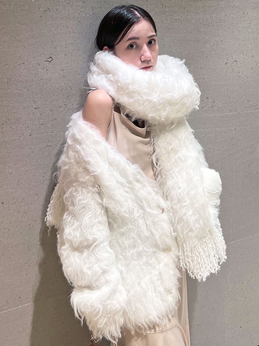 SNIDEL「ファーロングマフラー」|マフラー|