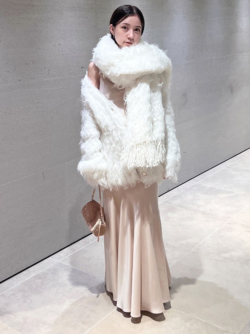 SNIDEL「ファーロングマフラー」|マフラー|