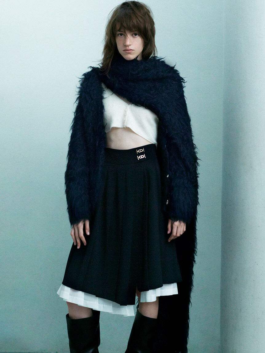 SNIDEL「ファーロングマフラー」|マフラー|