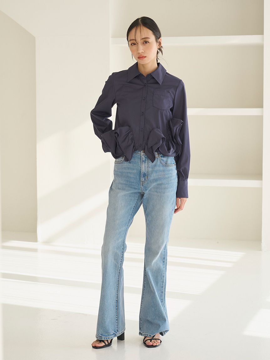 SNIDEL「ヘムボリュームシャツ」|シャツ・ブラウス|