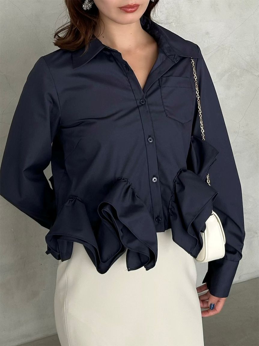 SNIDEL「ヘムボリュームシャツ」|シャツ・ブラウス|