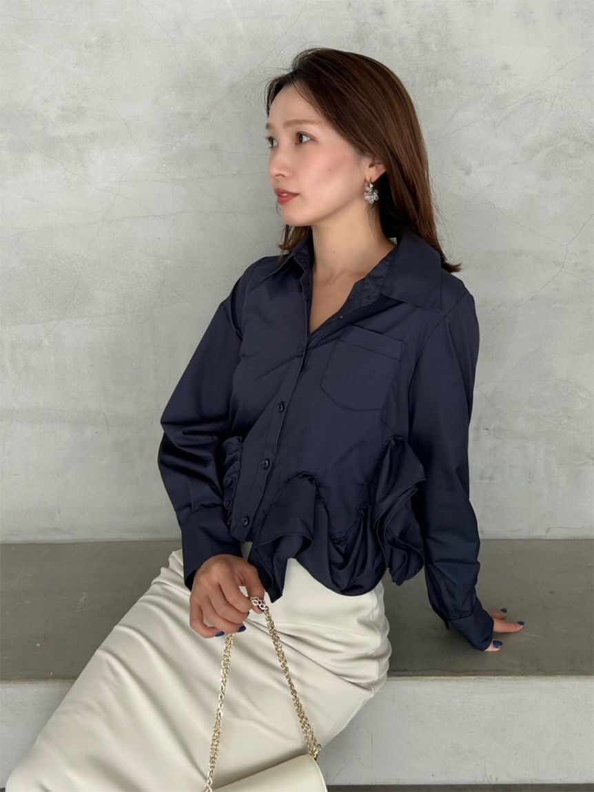 SNIDEL「ヘムボリュームシャツ」|シャツ・ブラウス|