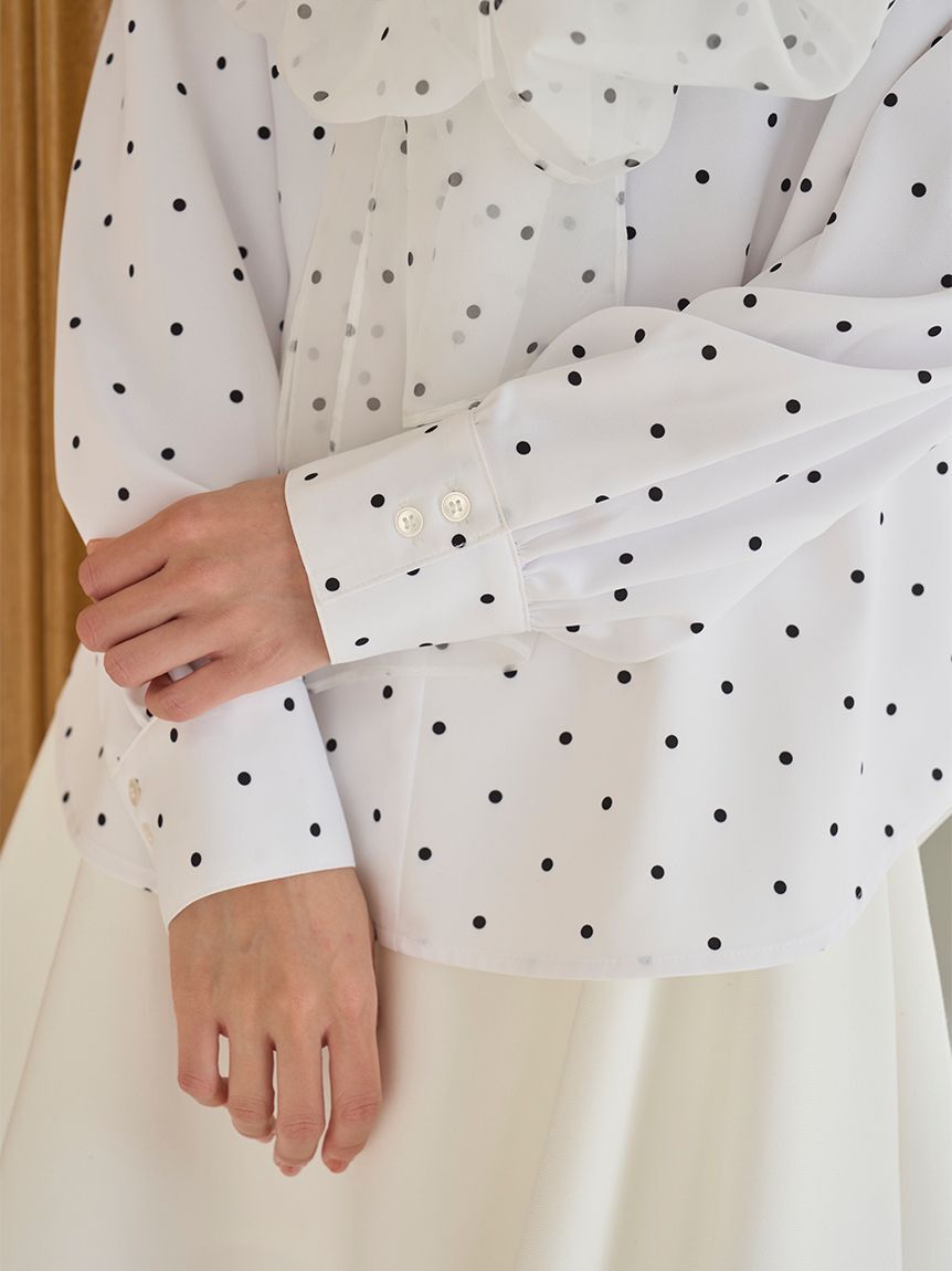 SNIDEL「チュールタイブラウス」|シャツ・ブラウス|