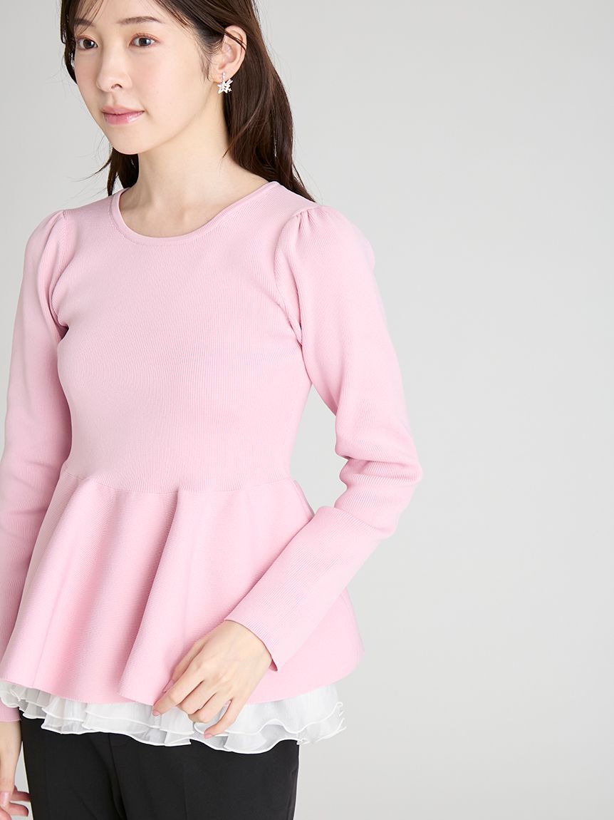 CELFORD「ペプラムドッキングニットプルオーバー」|ニット・セーター|