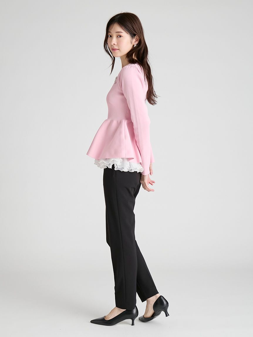 CELFORD「ペプラムドッキングニットプルオーバー」|ニット・セーター|