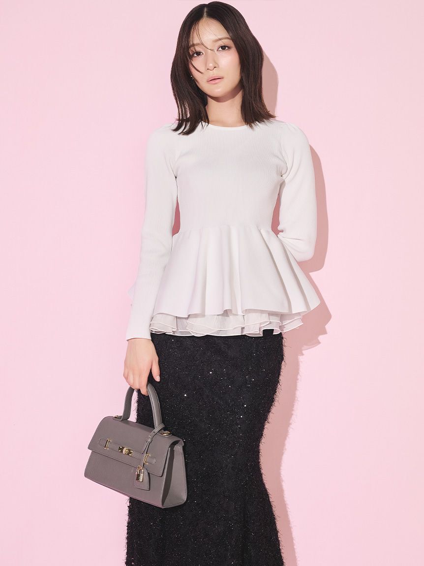 CELFORD「ペプラムドッキングニットプルオーバー」|ニット・セーター|