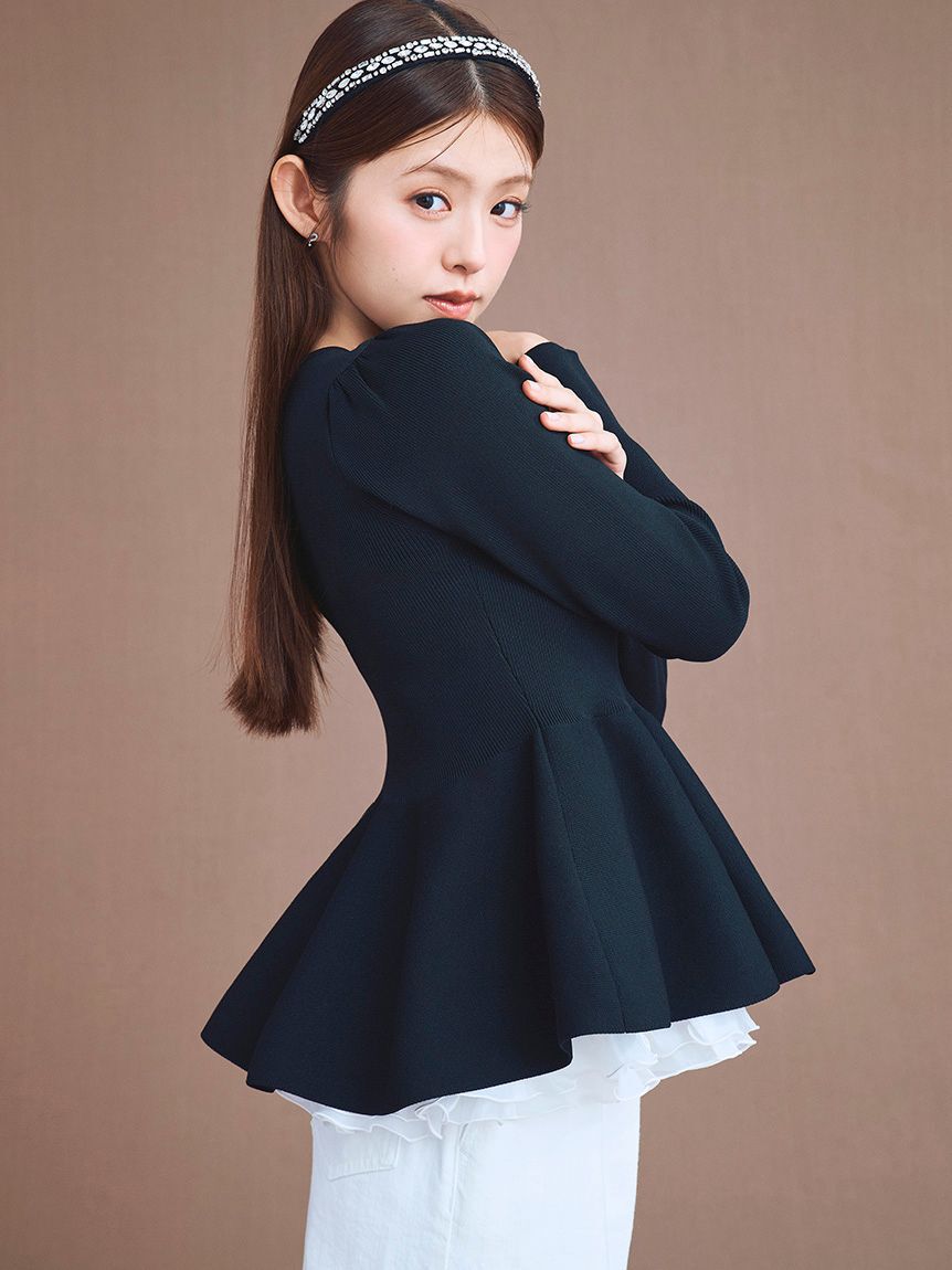 CELFORD「ペプラムドッキングニットプルオーバー」|ニット・セーター|